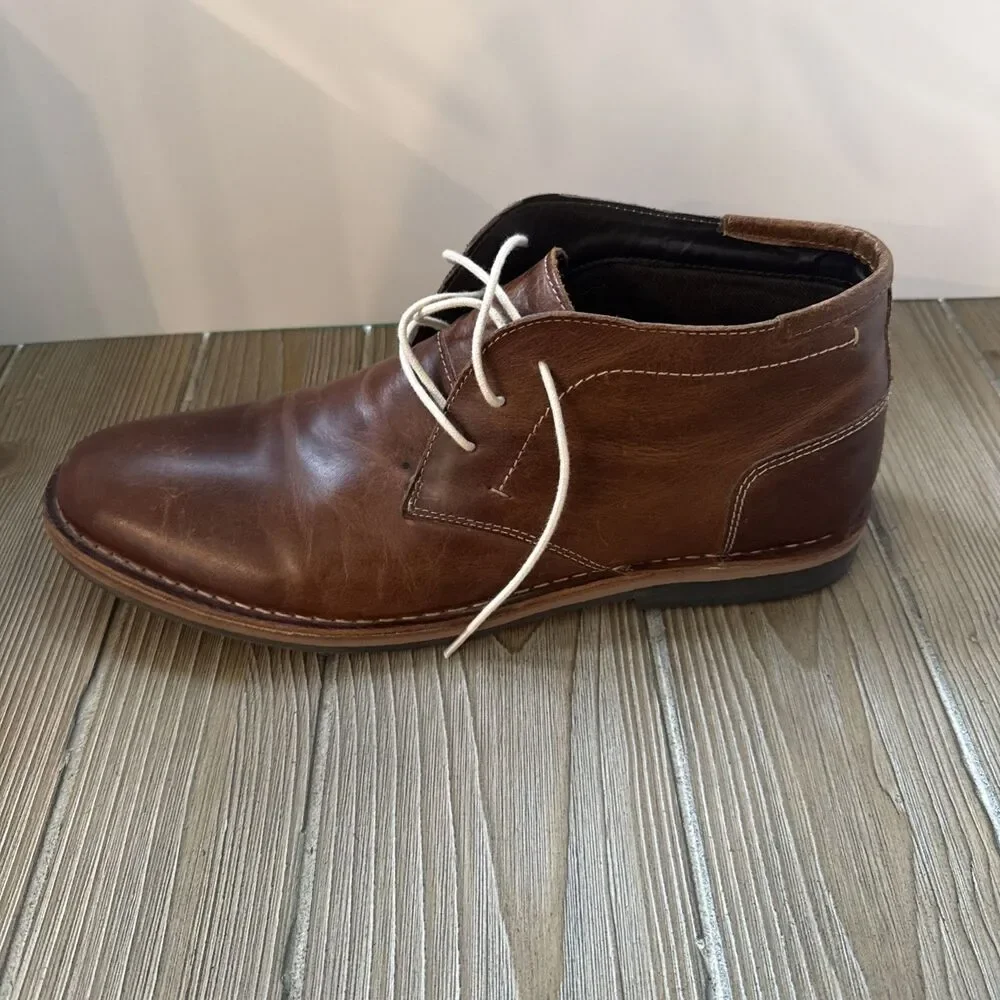 Steve Madden Mens Harken Chukka Genuine Leather Boots Dress Shoes Size-  13M
